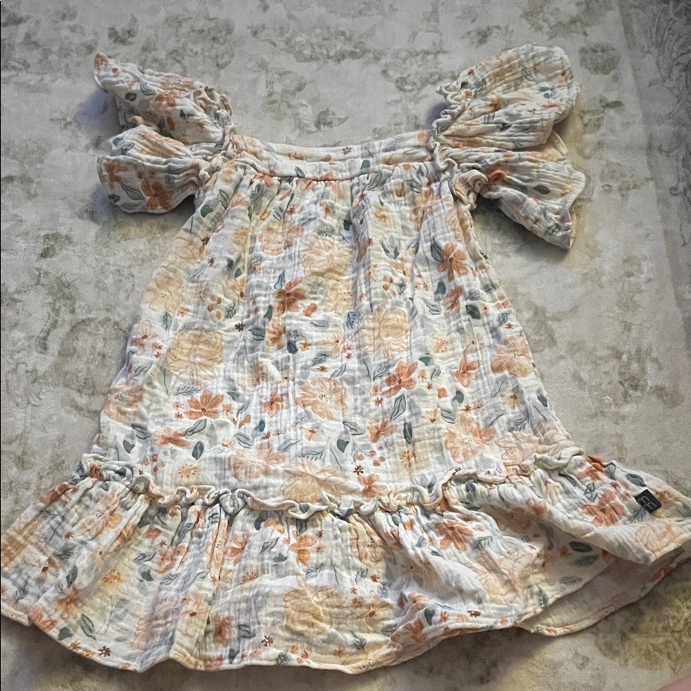 Gerber Floral Ruffle Sleeve dress